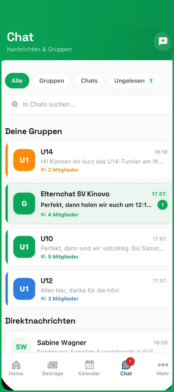 Kinovo App: Chat für Teams und Gruppen